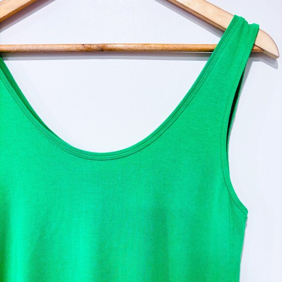 MANGO Bright green viscose camisole | Small stretchy summer basic top | Small * - Picture 3 of 6